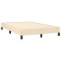 Estructura de cama sin colchón tela crema 120x200 cm