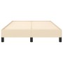 Estructura de cama sin colchón tela crema 120x200 cm