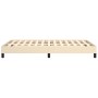 Estructura de cama sin colchón tela crema 120x200 cm