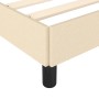 Estructura de cama sin colchón tela crema 120x200 cm