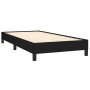 Estructura de cama sin colchón tela negro 100x200 cm
