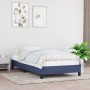 Estructura de cama sin colchón tela azul 100x200 cm