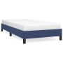 Estructura de cama sin colchón tela azul 100x200 cm