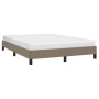 Cama sin colchón tela gris taupe 140x190 cm