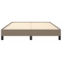 Cama sin colchón tela gris taupe 140x190 cm