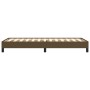 Estructura de cama sin colchón tela marrón oscuro 90x200 cm