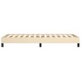 Estructura de cama sin colchón tela crema 90x190 cm