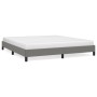 Cama sin colchón de tela gris oscuro 180x200 cm