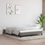 Estructura de cama sin colchón tela gris oscuro 140x200 cm