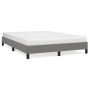 Estructura de cama sin colchón tela gris oscuro 140x200 cm
