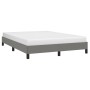 Estructura de cama sin colchón tela gris oscuro 140x200 cm