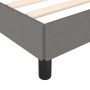 Estructura de cama sin colchón tela gris oscuro 140x200 cm