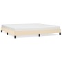 Cama sin colchón tela color crema 200x200 cm