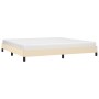 Cama sin colchón tela color crema 200x200 cm