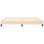 Cama sin colchón tela color crema 200x200 cm