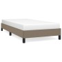 Estructura de cama sin colchón tela gris taupe 100x200 cm