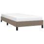 Estructura de cama sin colchón tela gris taupe 100x200 cm