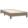 Estructura de cama sin colchón tela gris taupe 100x200 cm