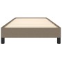 Estructura de cama sin colchón tela gris taupe 100x200 cm