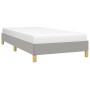 Estructura de cama sin colchón tela gris claro 90x200 cm