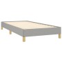 Estructura de cama sin colchón tela gris claro 90x200 cm