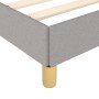 Estructura de cama sin colchón tela gris claro 90x200 cm