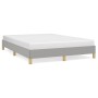 Cama sin colchón tela gris claro 140x190 cm