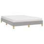 Cama sin colchón tela gris claro 140x190 cm