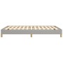 Cama sin colchón tela gris claro 140x190 cm