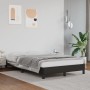 Estructura de cama sin colchón cuero sintético negro 120x200 cm