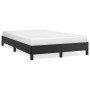 Estructura de cama sin colchón cuero sintético negro 120x200 cm