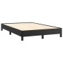 Estructura de cama sin colchón cuero sintético negro 120x200 cm
