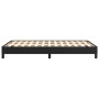 Estructura de cama sin colchón cuero sintético negro 120x200 cm