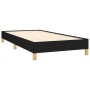 Estructura de cama sin colchón tela negro 90x190 cm
