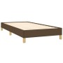 Estructura de cama sin colchón tela marrón oscuro 90x200 cm