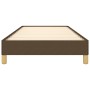 Estructura de cama sin colchón tela marrón oscuro 90x200 cm