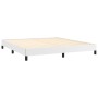 Estructura de cama sin colchón cuero sintético blanco 180x200cm