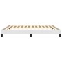 Estructura de cama sin colchón cuero sintético blanco 180x200cm