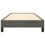 Estructura de cama sin colchón terciopelo gris oscuro 80x200 cm