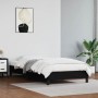 Estructura de cama sin colchón cuero sintético negro 100x200 cm