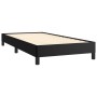 Estructura de cama sin colchón cuero sintético negro 100x200 cm