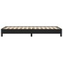 Estructura de cama sin colchón cuero sintético negro 100x200 cm