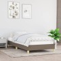 Estructura de cama sin colchón tela gris taupe 90x190 cm
