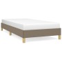 Estructura de cama sin colchón tela gris taupe 90x190 cm
