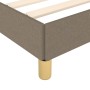 Estructura de cama sin colchón tela gris taupe 90x190 cm