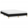 Cama sin colchón tela negro 140x190 cm