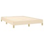 Cama sin colchón tela color crema 160x200 cm