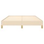 Cama sin colchón tela color crema 160x200 cm