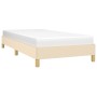 Estructura de cama sin colchón tela crema 80x200 cm