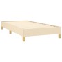 Estructura de cama sin colchón tela crema 80x200 cm